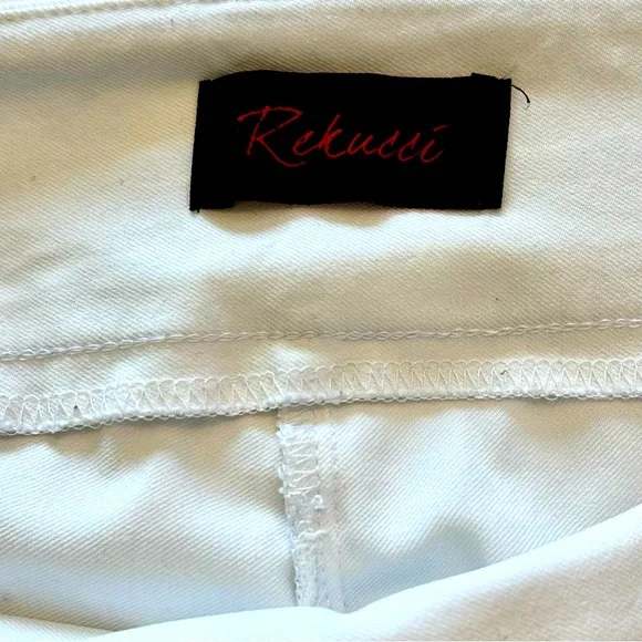 Rekucci White Pull-On Comfort Pants – Spring Stretch Twill Short - Picture 5 of 7